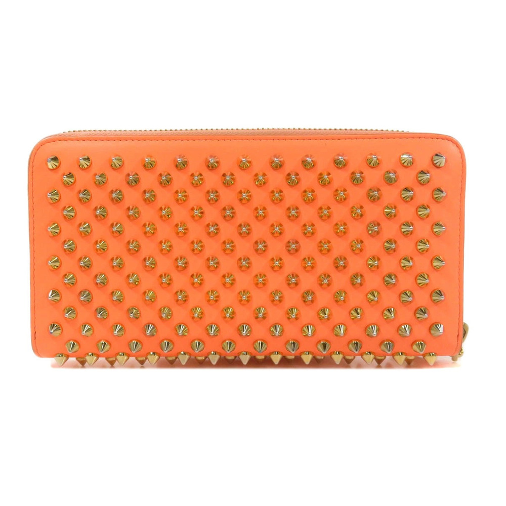 Christian Louboutin Long Spike Wallet Leather Black